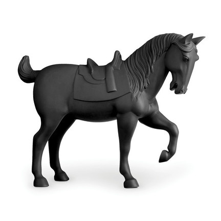 L'Objet Unglazed Black Tang Horse