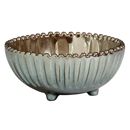 Incanto Metallic Stripe Footed Bowl