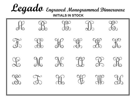 Legado monogram alphabet