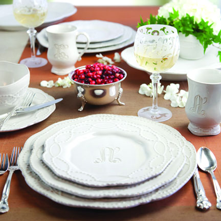 Legado Monogrammed Dinnerware