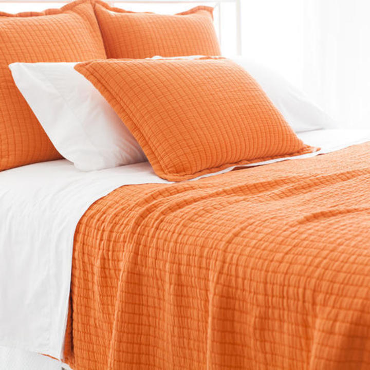Pine Cone Hill Boyfriend Orange Matelasse Bedding Gracious Style