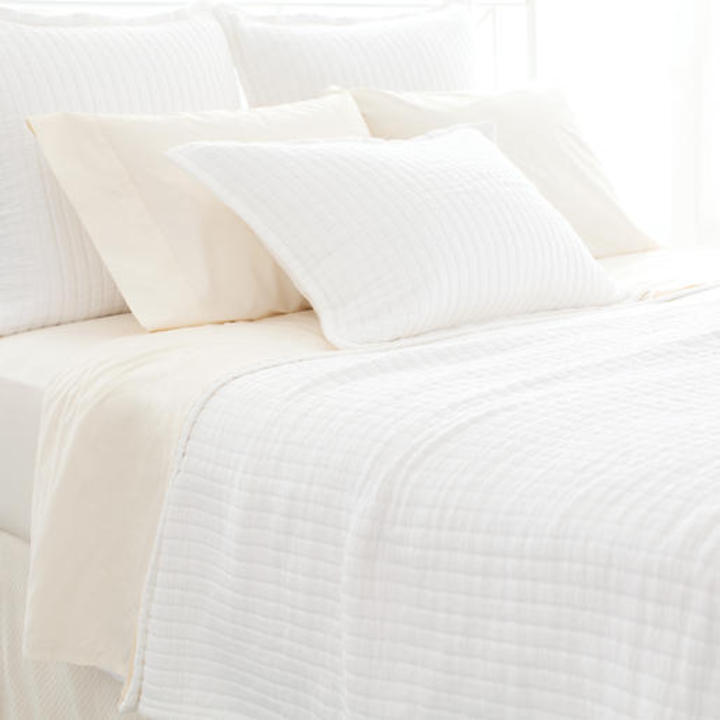 Pine Cone Hill Boyfriend White Matelasse Bedding | Gracious Style