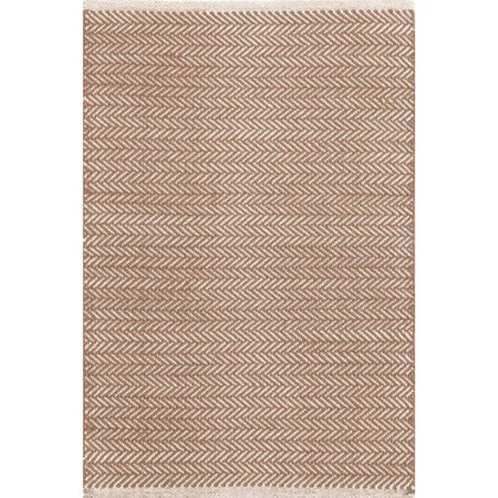 Dash & Albert Herringbone DA291 Linen Rug 8'0x10'0