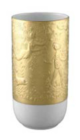 Vase Rosenthal Sarastro – Flûte Enchantée – Porcelaine Or 22 Cm – Décoratif