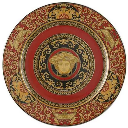 Versace by Rosenthal Medusa Red Service Plate 11 3/4 in | Gracious