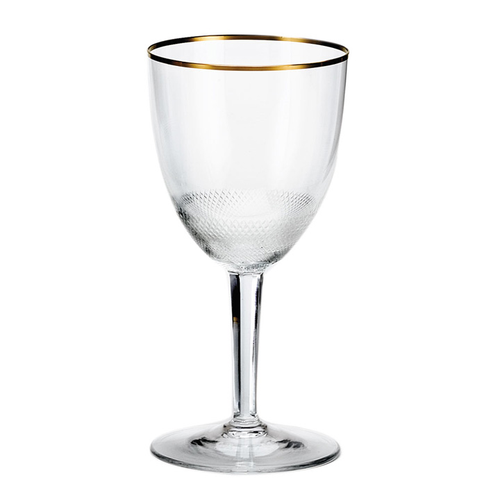 Kim Seybert Crackle Goblet in Platinum - Set of 4