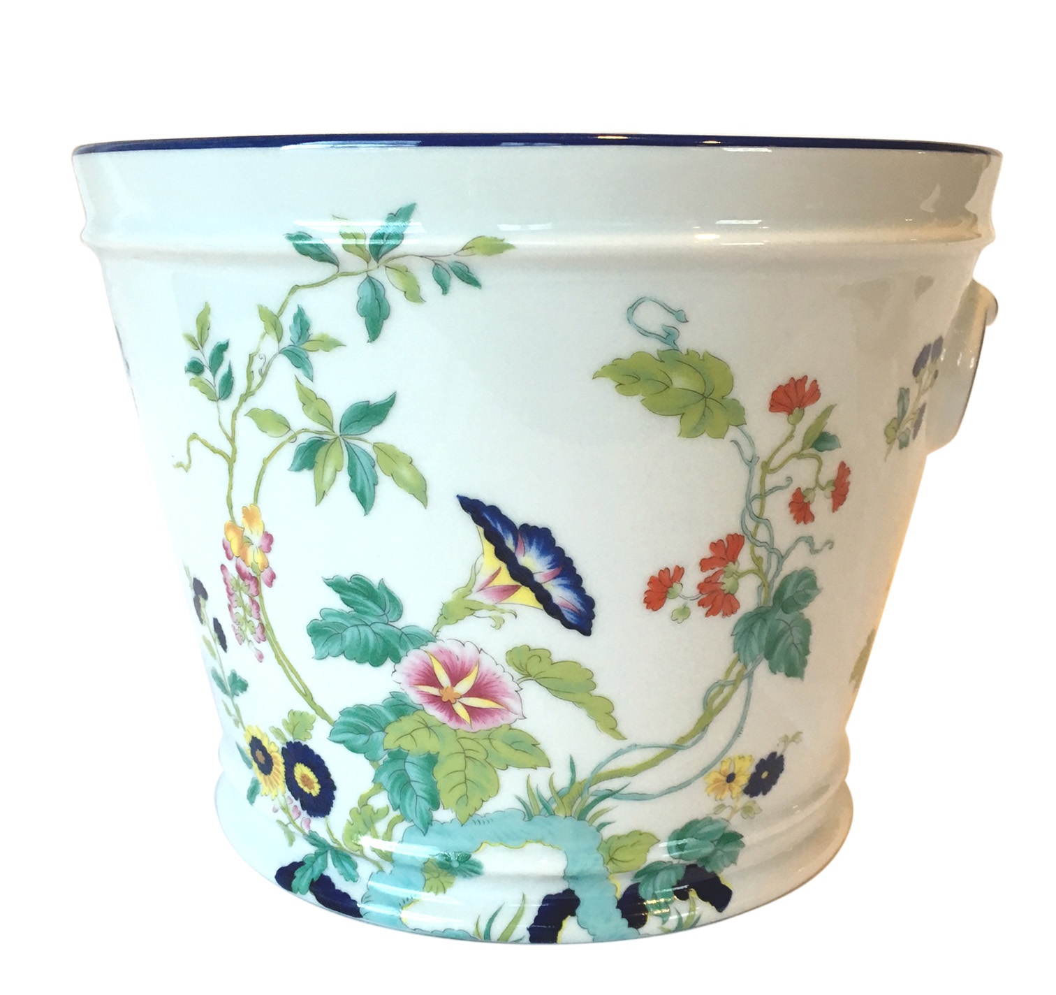 Royal Limoges Paradis Blue Cachepot Xviii D. 7"1/4 H. 5"3/4 D. 7"1/7