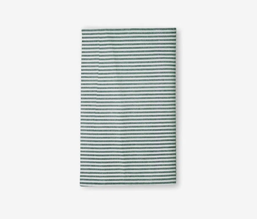 Brooks Dark Green Striped Kitchen Towel