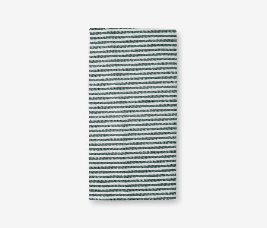 Brooks Dark Green Striped Kitchen Towel