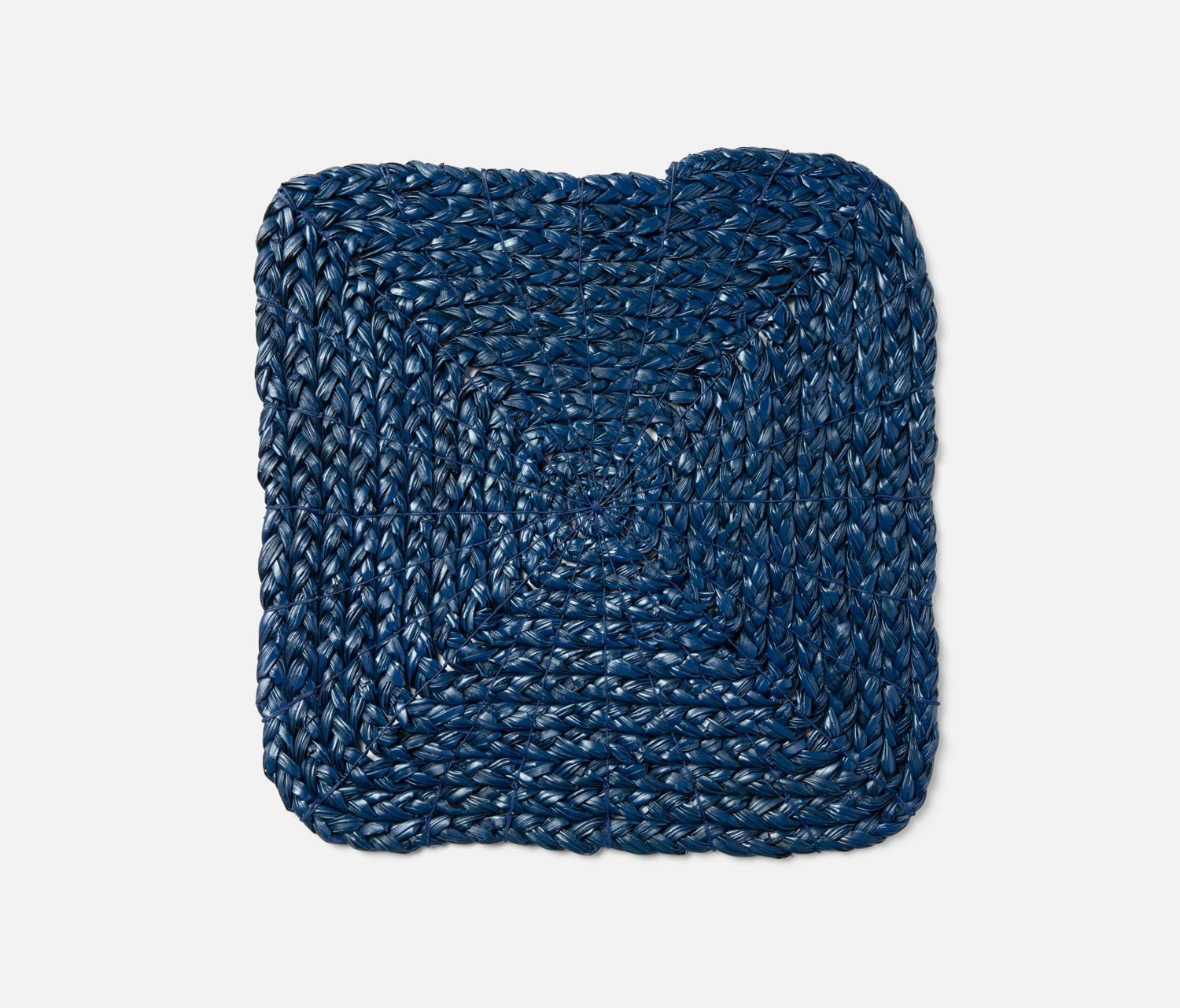 Blue Pheasant Gabriel Square Navy Placemat Braided Pandan, Set Of 4