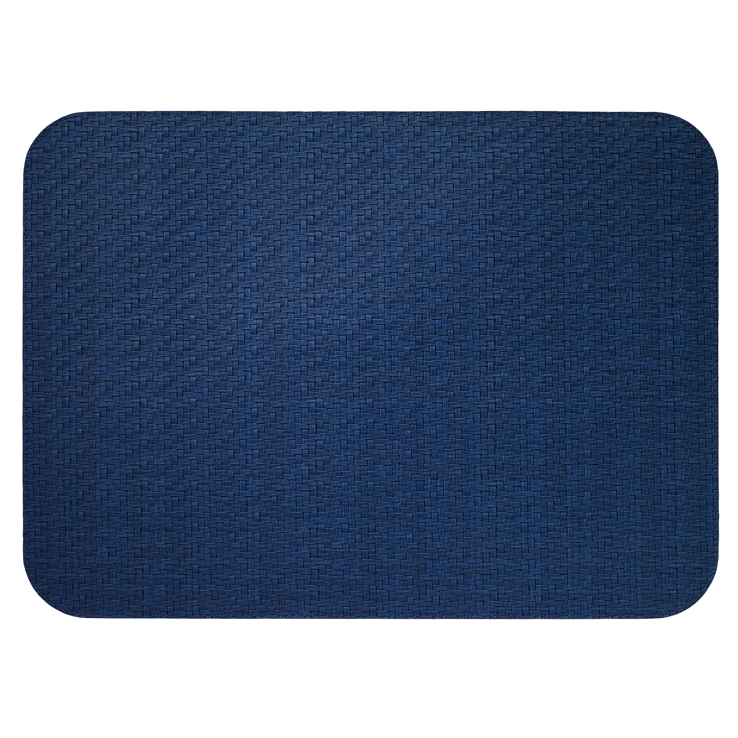 Bodrum Wicker Navy Oblong Placemats, Set of 4 Gracious Style