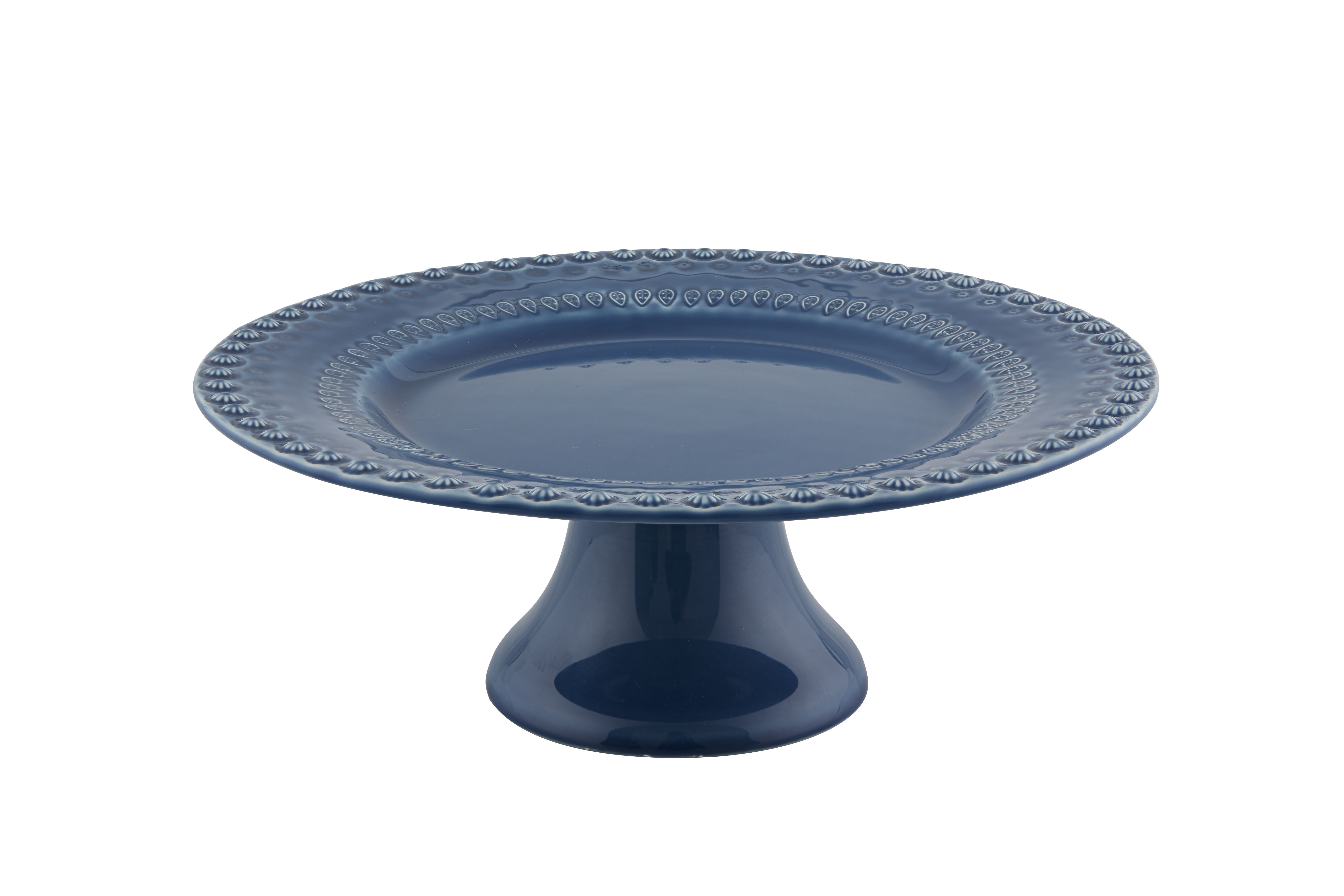 Bordallo Pinheiro Fantasy Blue Cake Stand 11