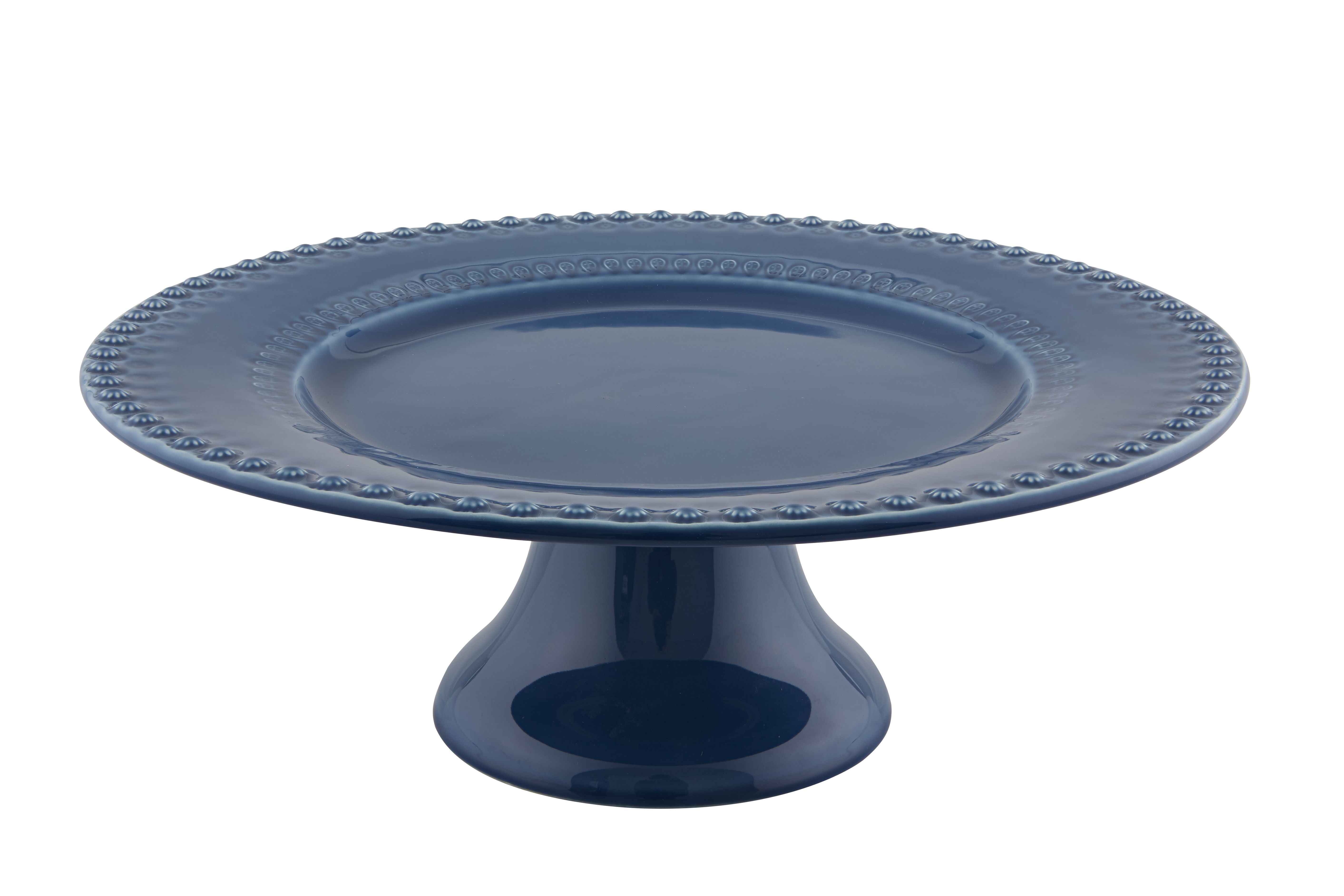 Bordallo Pinheiro Fantasy Blue Cake Stand 13