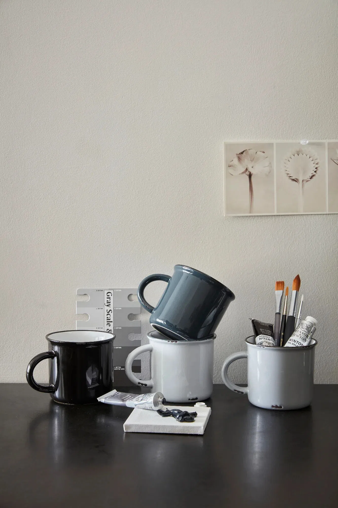 Canvas Home Tinware Set of 4 Espresso Mugs Cashmere Blue