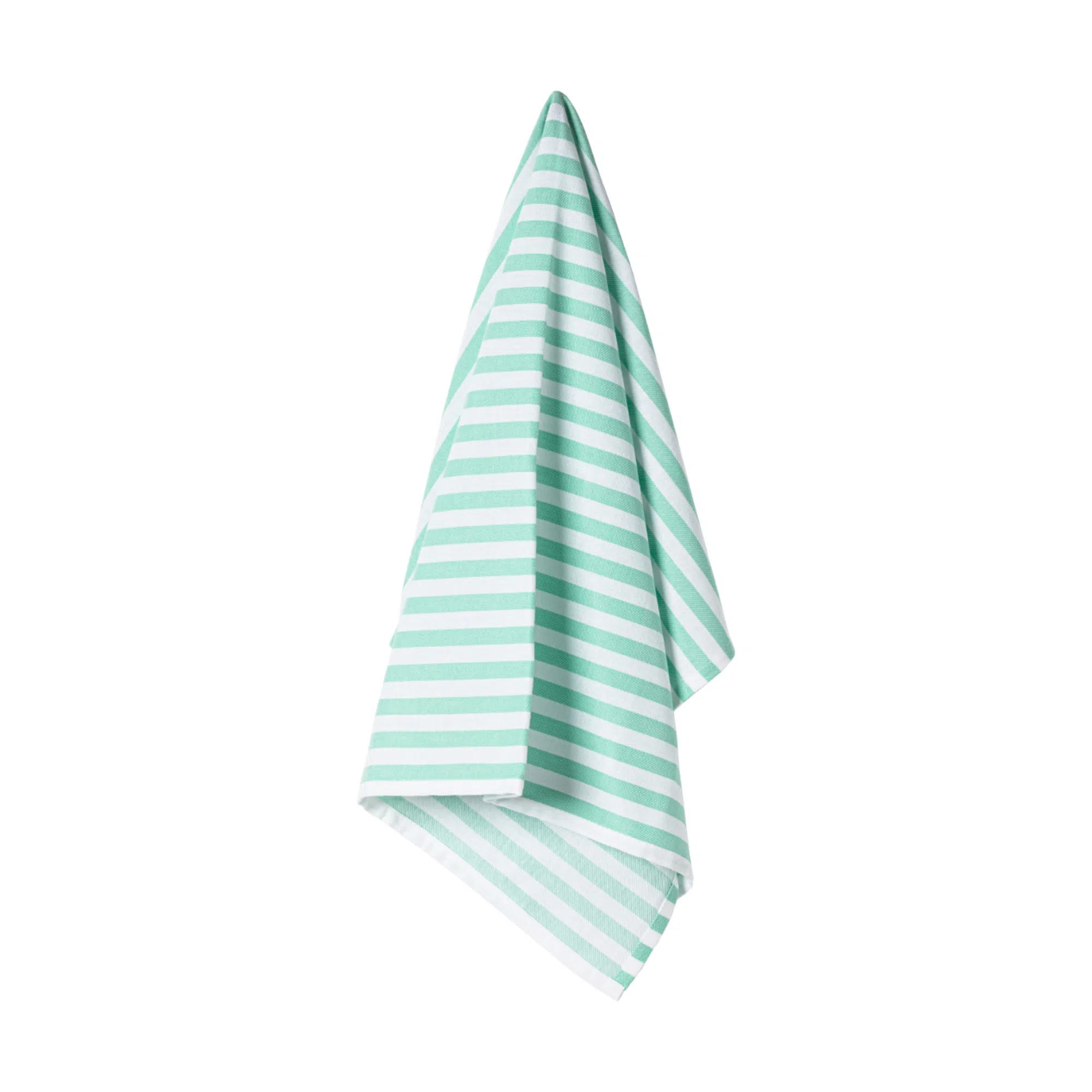 Casafina Set of 6 Kitchen Towels - Aqua French Stripes - Distinctive Decor