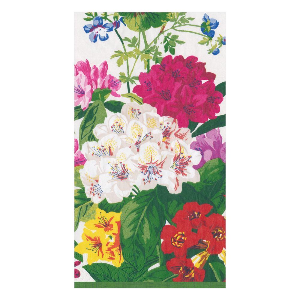 Caspari Exuberance Paper Guest Towel/Buffet Napkins White, 15 Per Pack