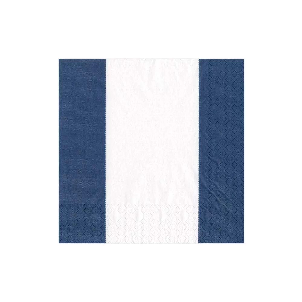 Caspari Bandol Stripe Guest Towel - Petal Pink