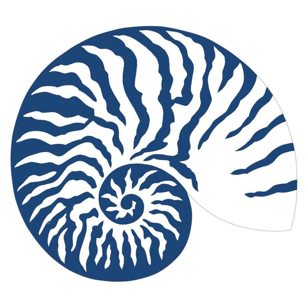 Caspari Shell DieCut Placemat Blue & White Gracious Style