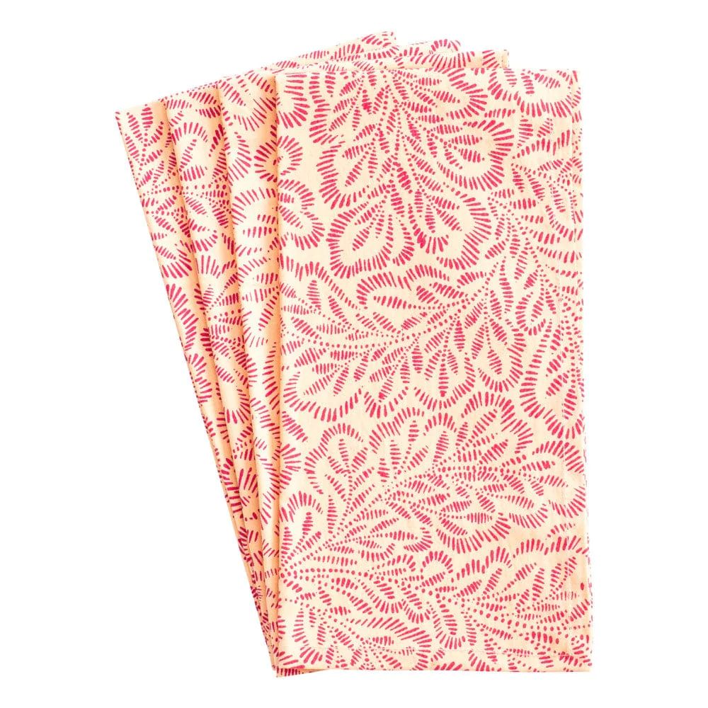 Caspari Cloth Dinner Napkins Set of 4 Modern Moire Orange