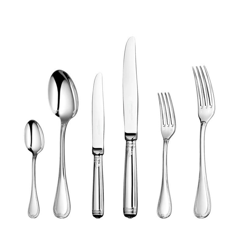 Christofle Malmaison Sterling Silver 36 Pieces Set for 6 People in ...