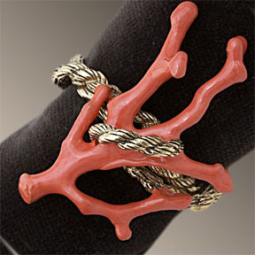 Coral Napkin Rings by L'Objet