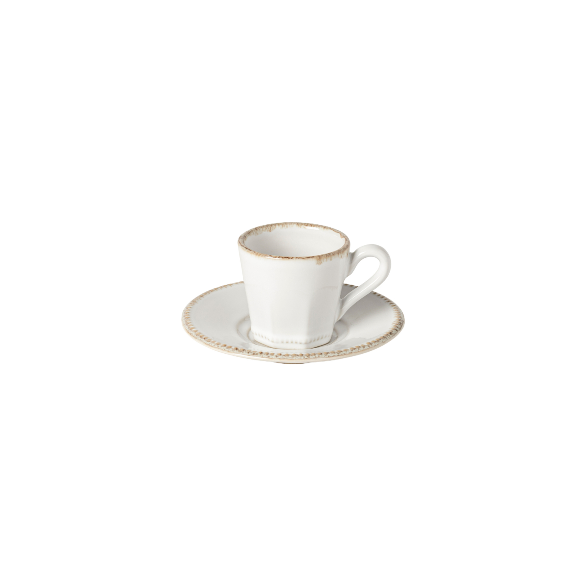 Costa Nova Grespresso Modern White Stoneware Beige Lungo Cups