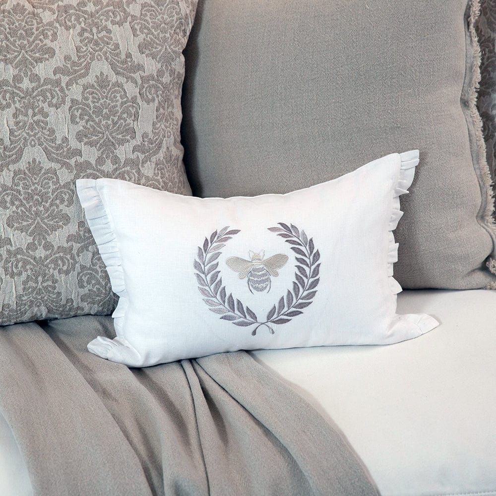 Ruffle Pillow Covers Ruffle Lumbar Monogram Throw Pillow 