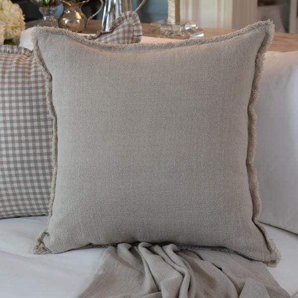 Crown Linen Designs Euro Sham Provence Natural Fringe Gracious Style