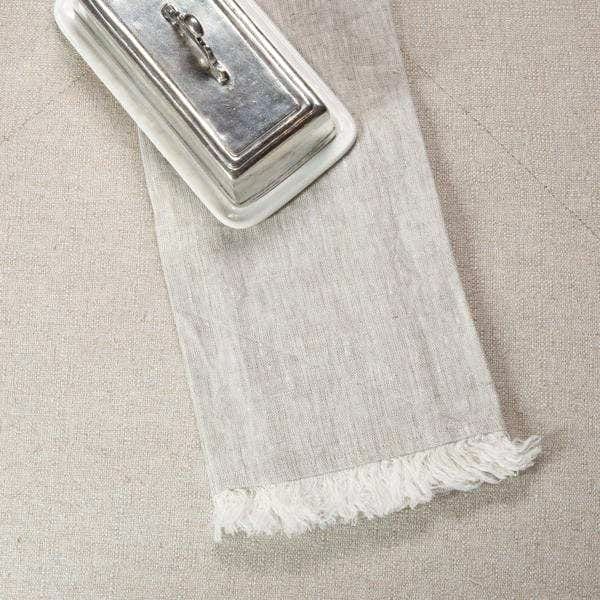 Crown Linen Designs Tuscan Hand Towel Flax Fringe Gracious Style