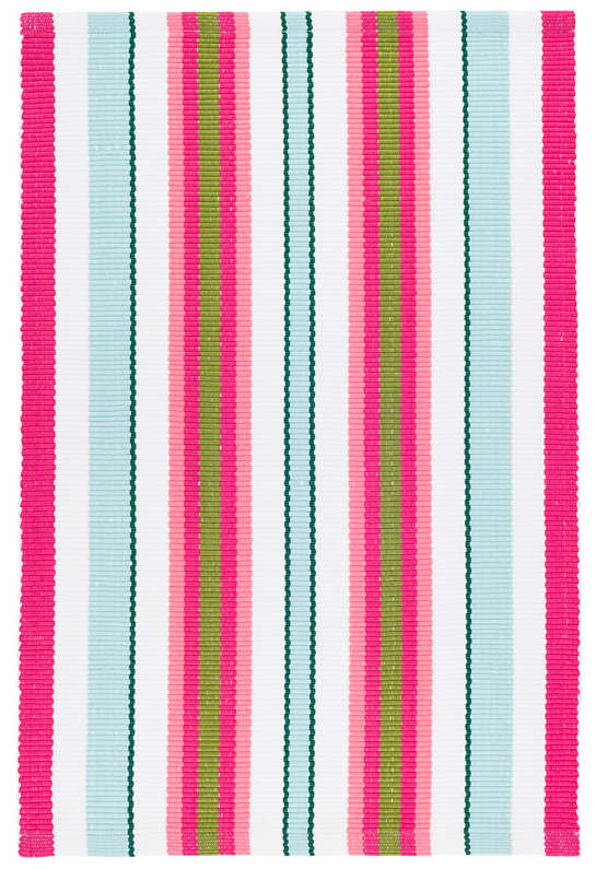 Dash & Albert Watermelon Stripe Indoor/Outdoor Rug 3x5 Gracious Style
