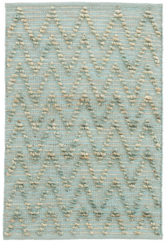 Dash & Albert Chevron Aqua Woven Cotton jute Rugs Gracious Style