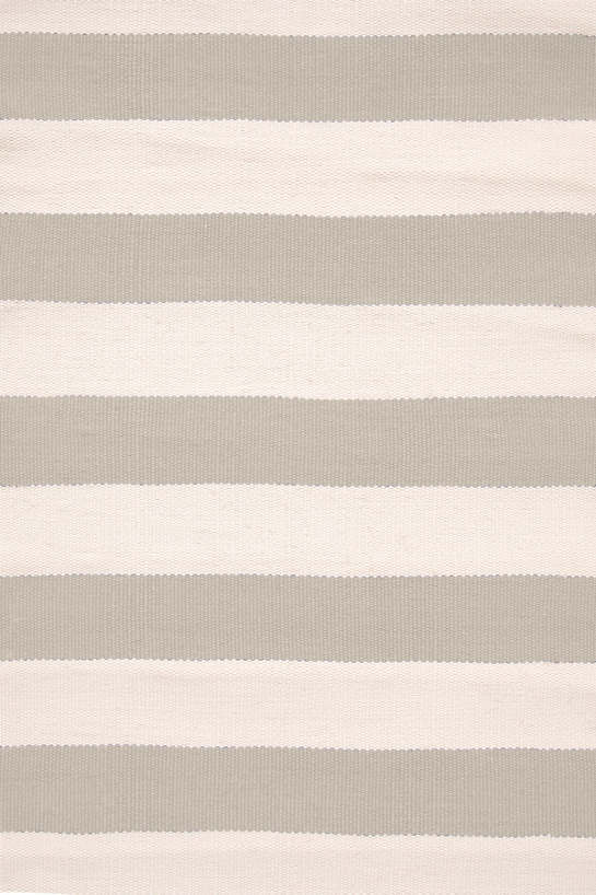 Dash & Albert Catamaran Stripe Platinum/Ivory Indoor/Outdoor Rug 8x10