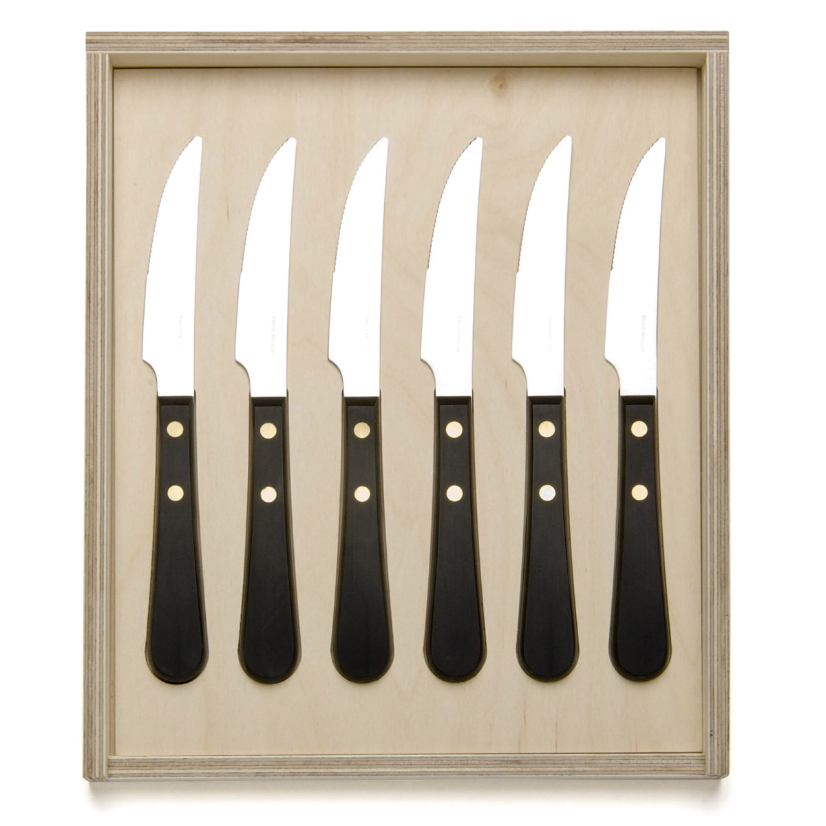 David Mellor Provençal Black Steak Knife Set Gracious Style