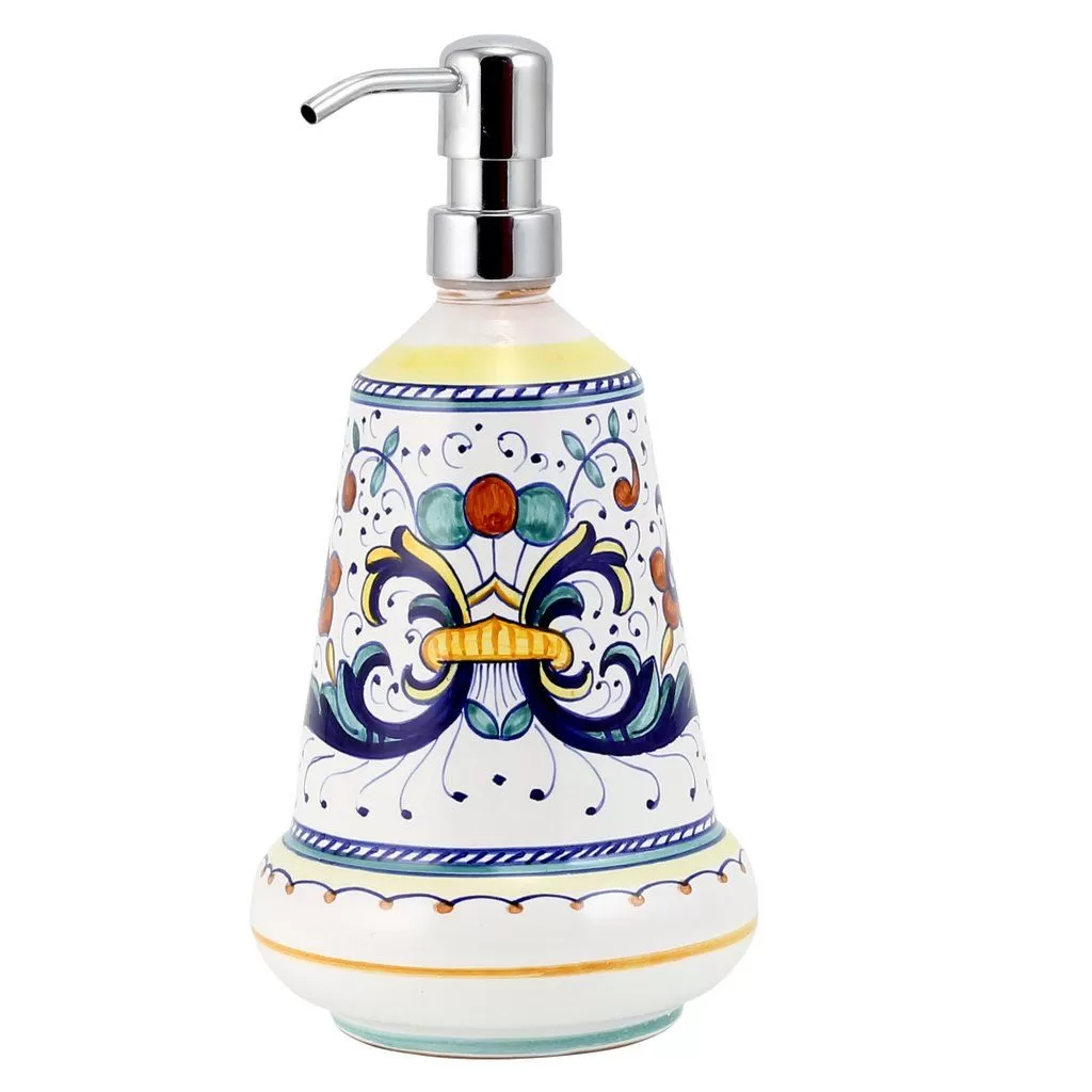 Italian Ceramic Deruta Foglie - Liquid Soap Dispenser