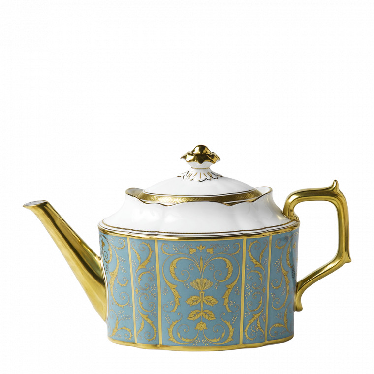 Royal Crown Derby Regency Turquoise Teapot L/S (36 oz/102 cl ...