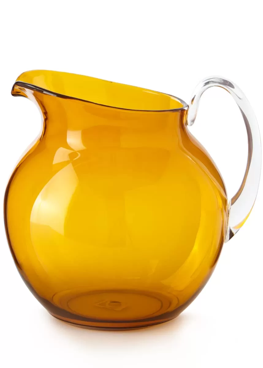 Elle Decor Glass Pitcher with Amber Lid, 48-Ounce Durable