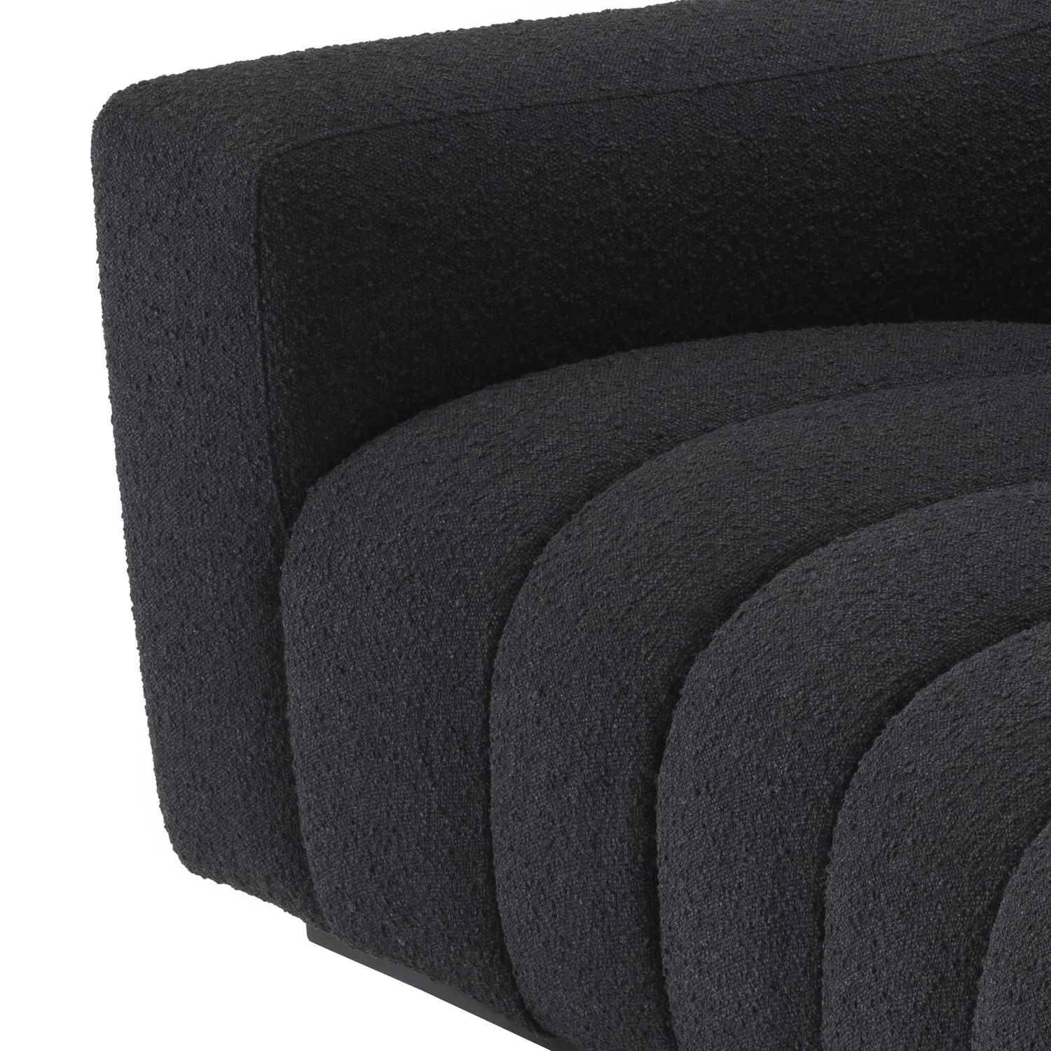 Black Bouclé Sofa, Eichholtz Kelly