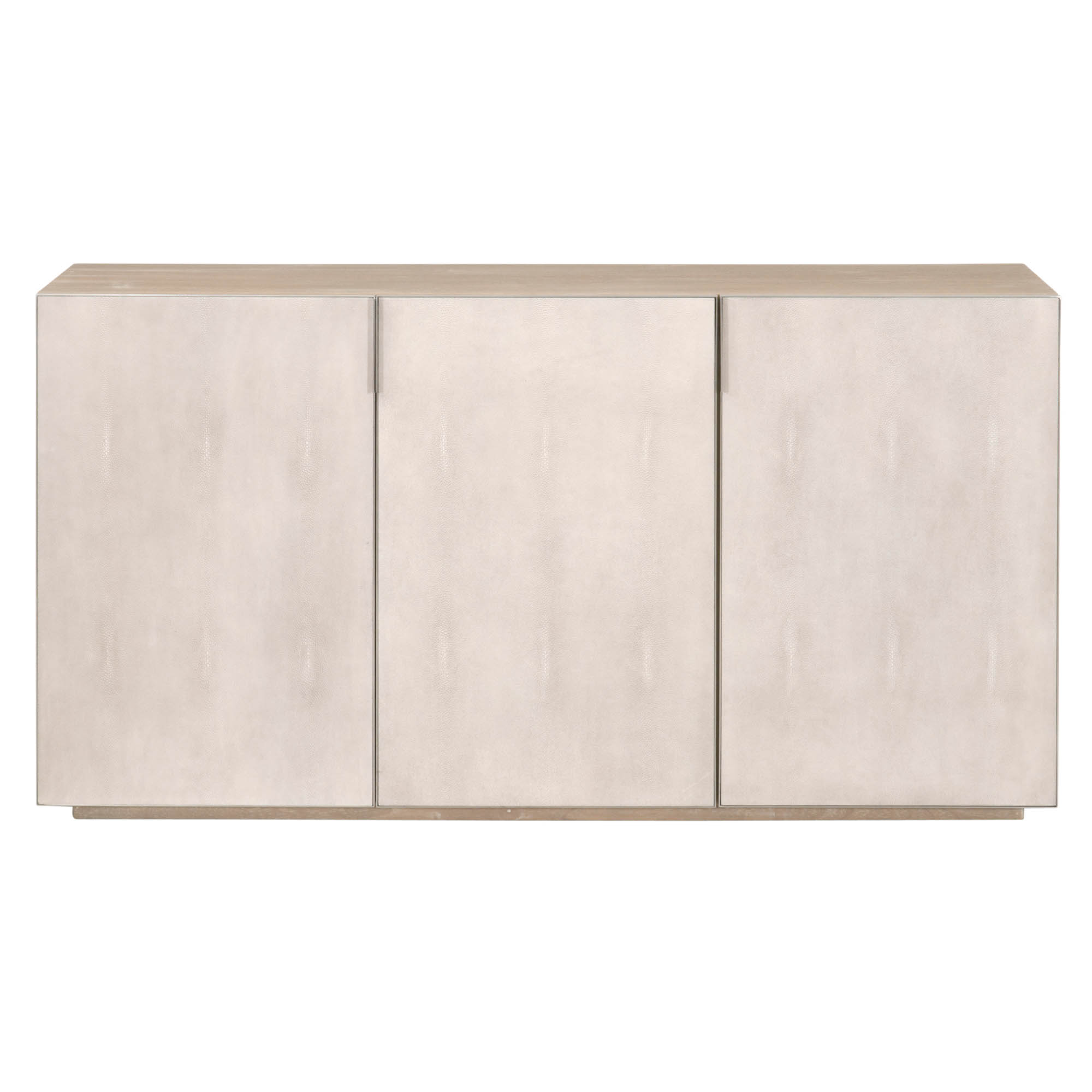 Essentials for Living Alina Shagreen Media Sideboard White Shagreen