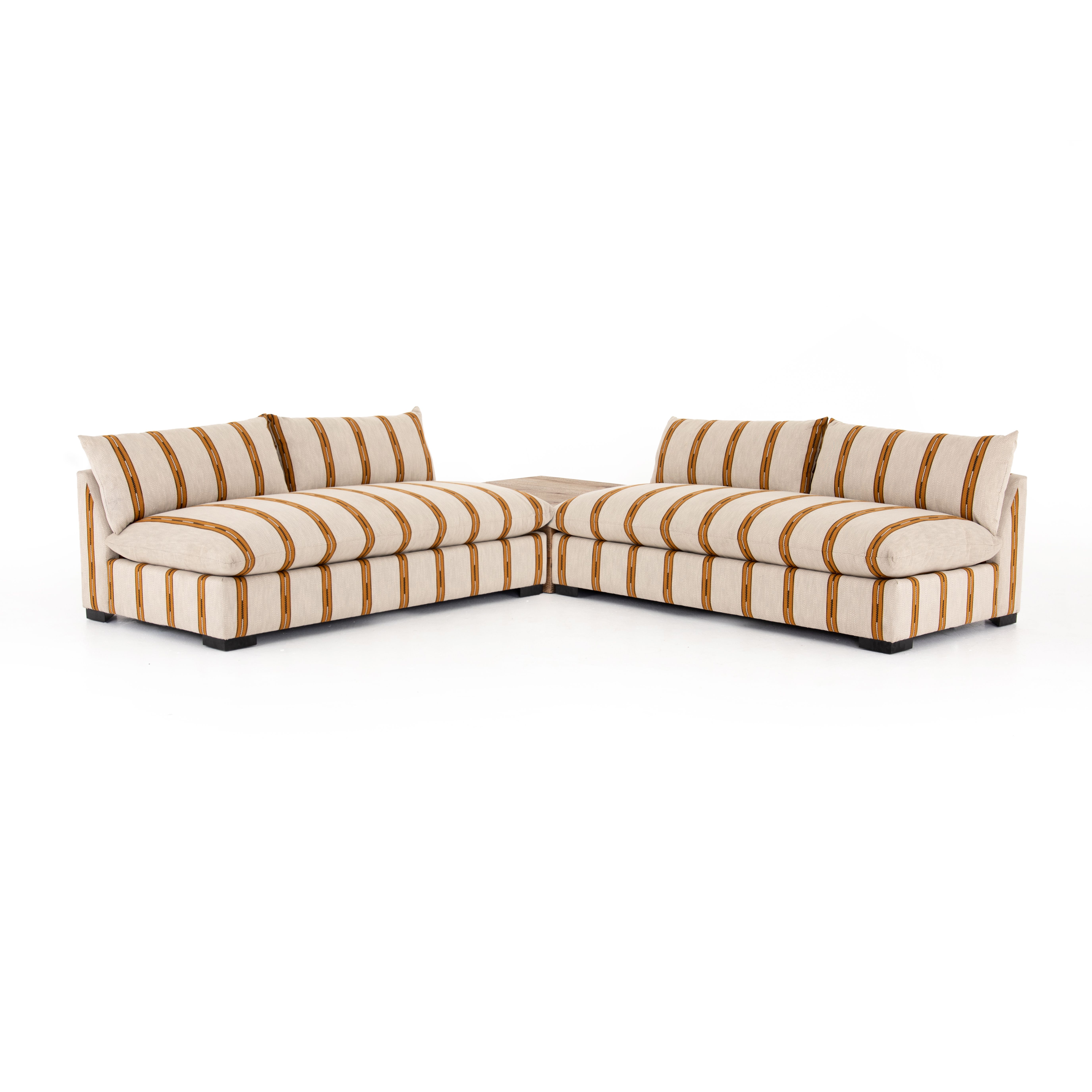 Four Hands Grant 2 Pc Sectional W/Corner Table Zella Amber Gracious Style