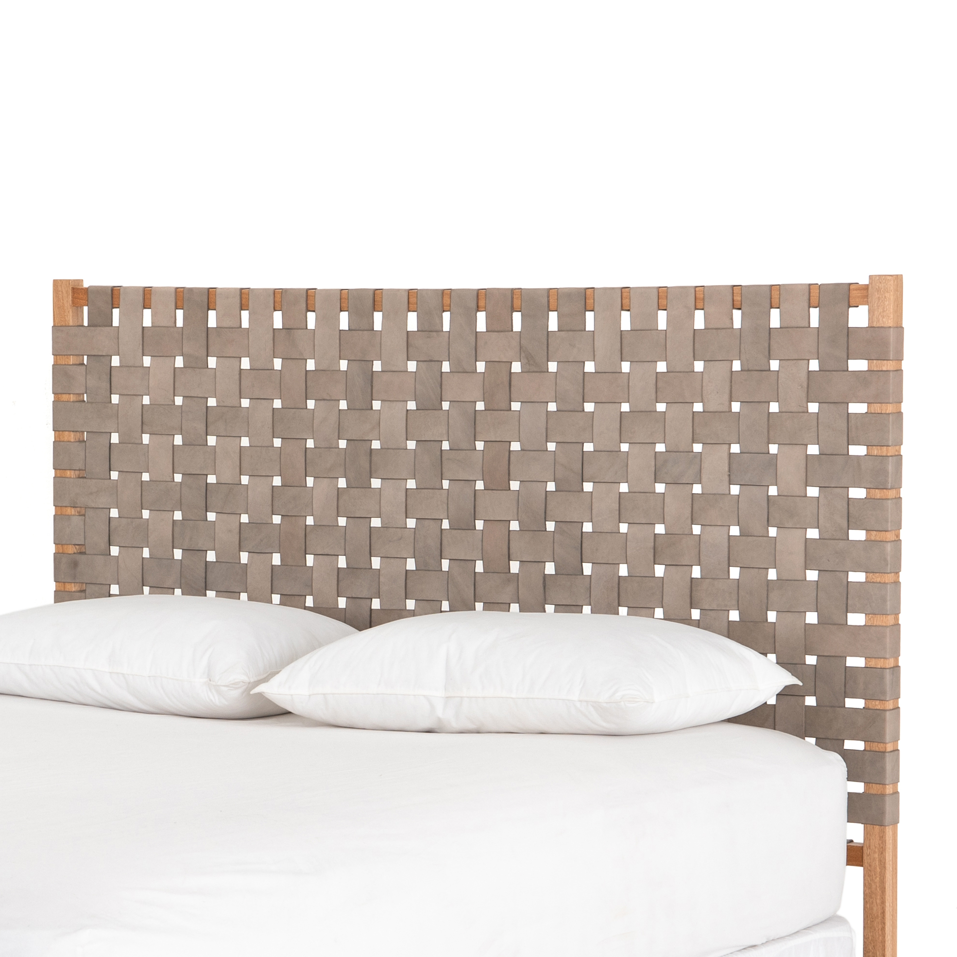 Four Hands Llano Woven Headboard Smoke Grey Gracious Style