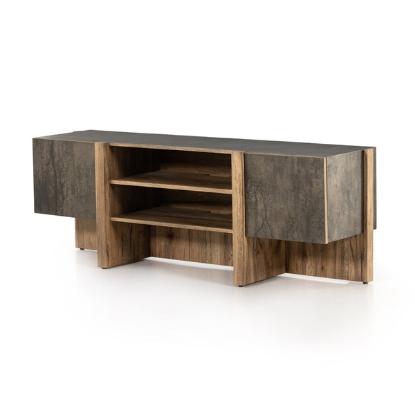 Four Hands Bingham Media Console Rustic Oak Gracious Style