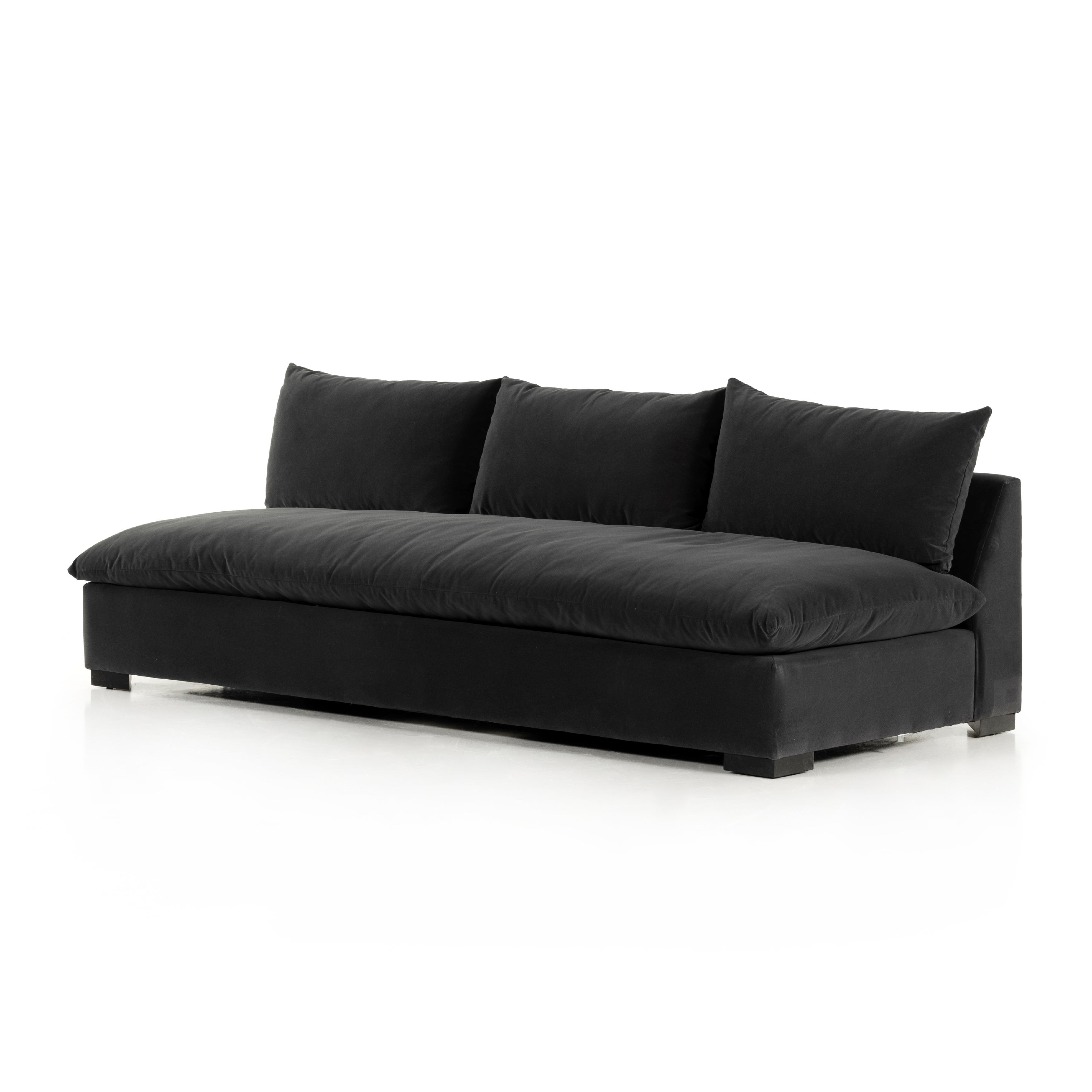 Four Hands Grant Armless Sofa 94" Henry Charcoal Gracious Style