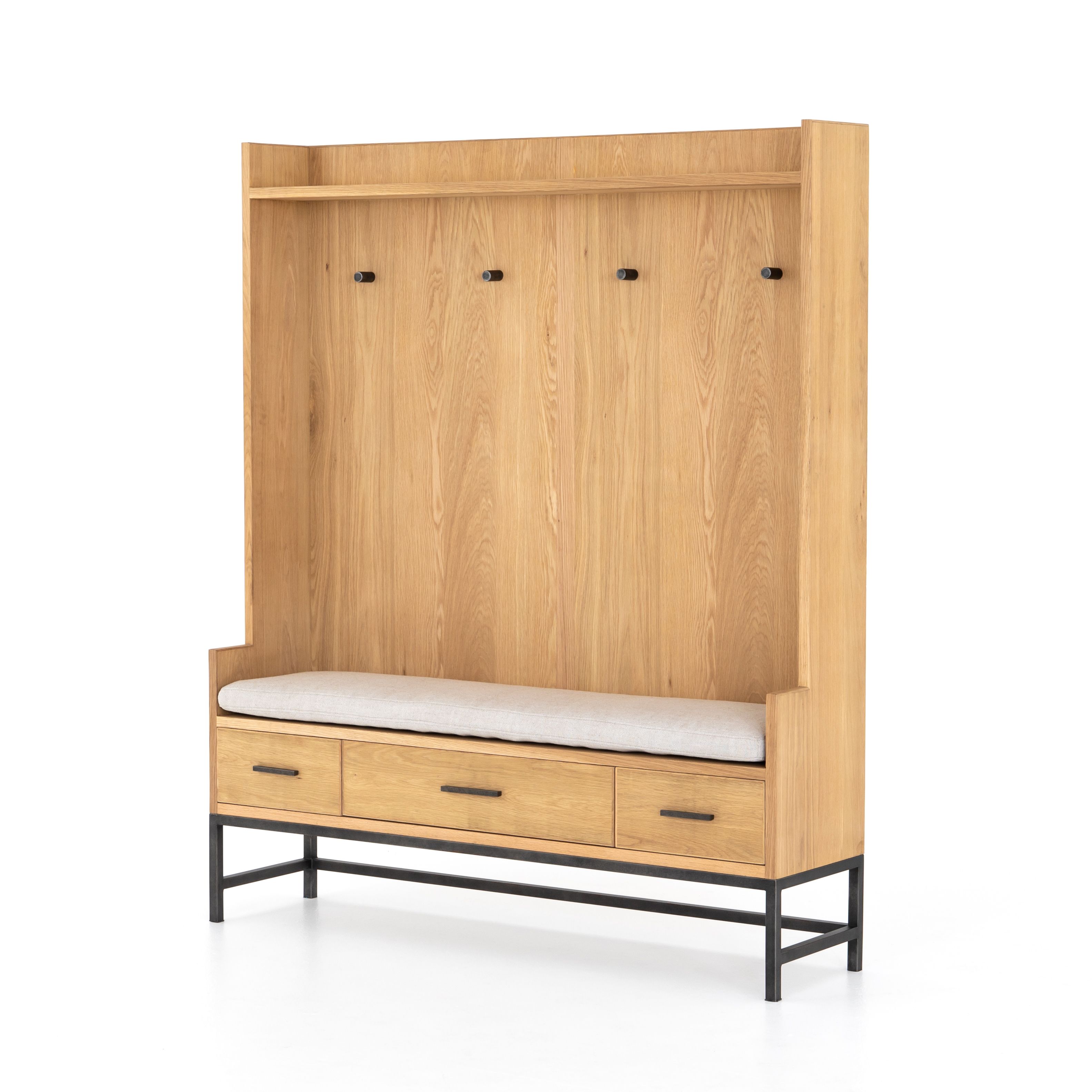 Four Hands Baylor Entry Bench Natural Oak Gracious Style