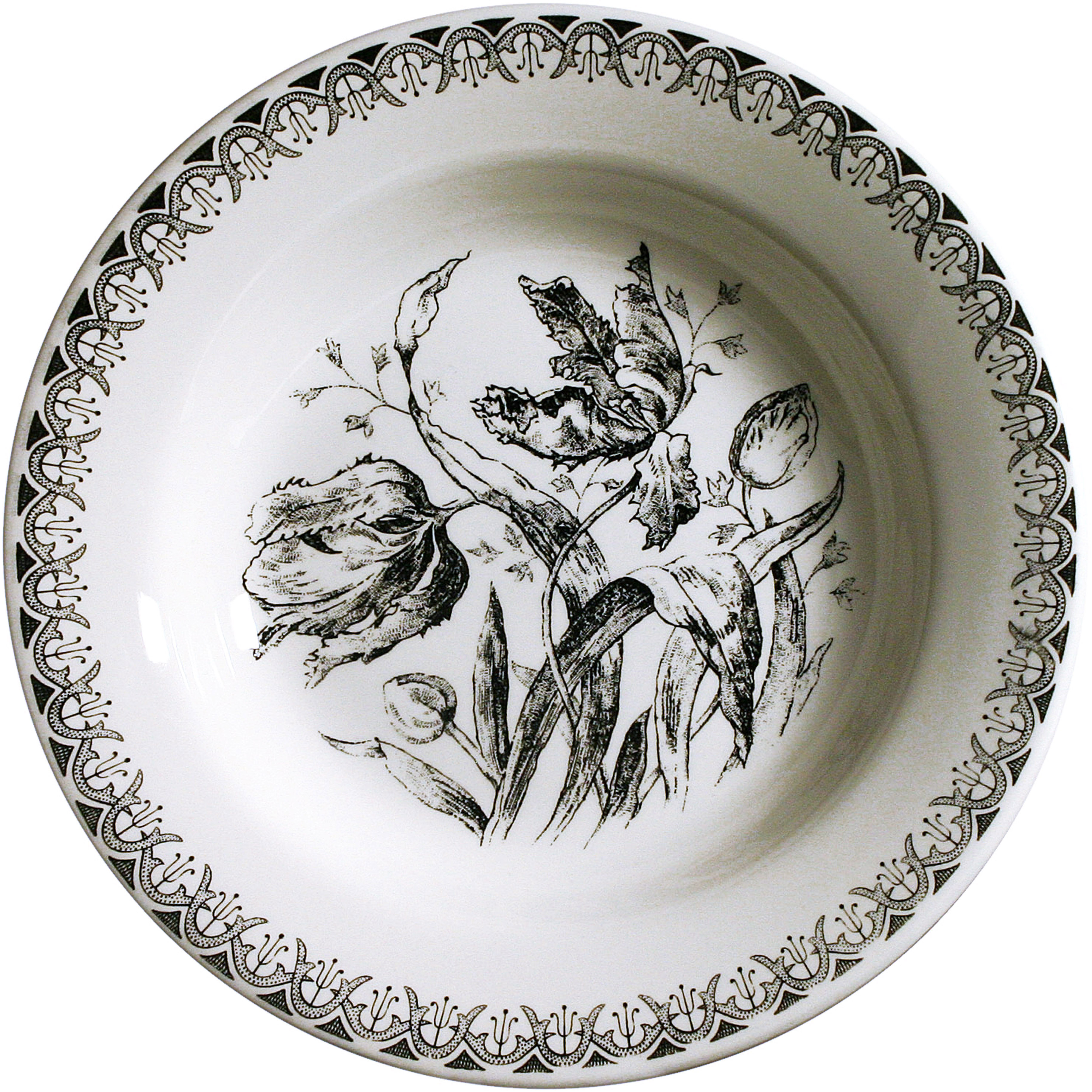 Gien France Tulipes Noires Dinnerware | Gracious Style