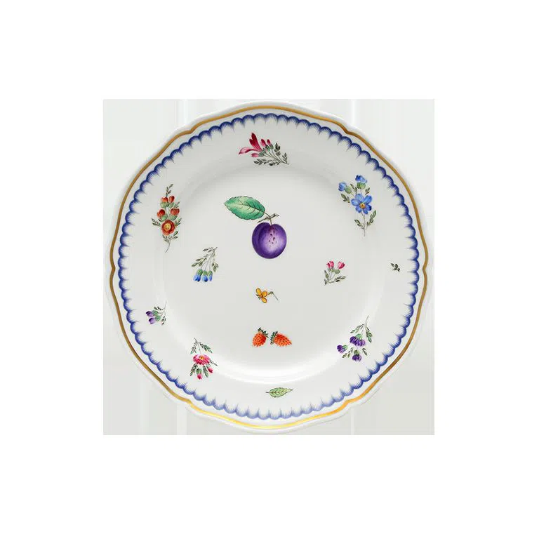 Richard Ginori Italian Fruit Flat Dessert Plate 8 1/4 in