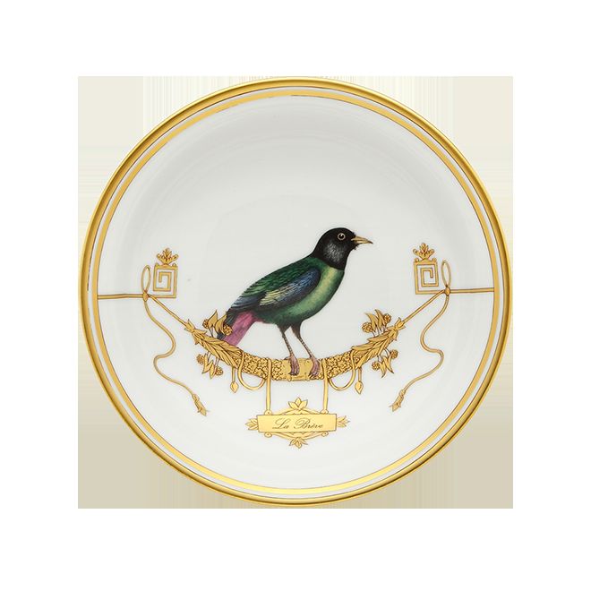 Service De Table Volière De Richard Ginori - 3 Pièces - Porcelaine Italienne Colorée