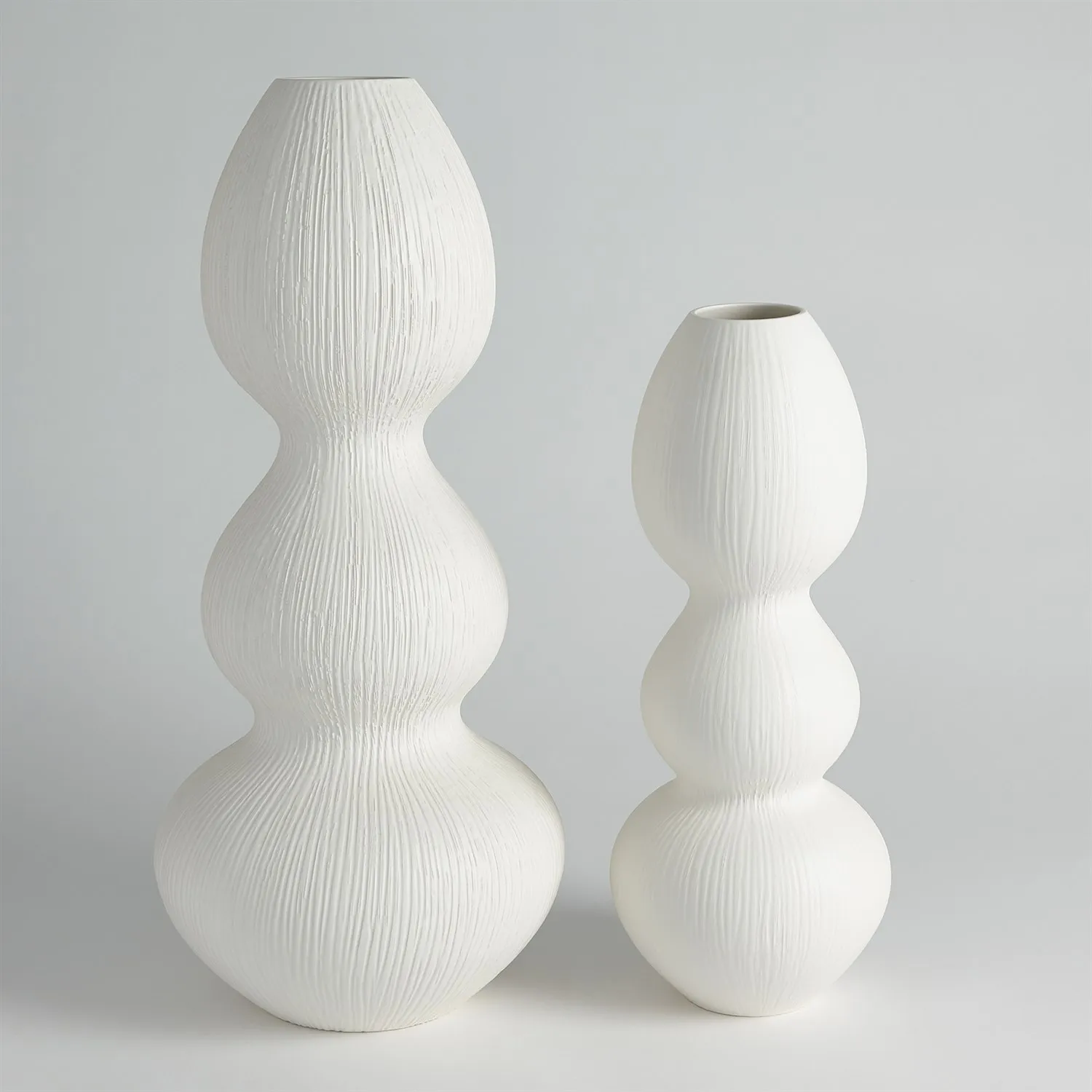 Torch Vases - Matte White