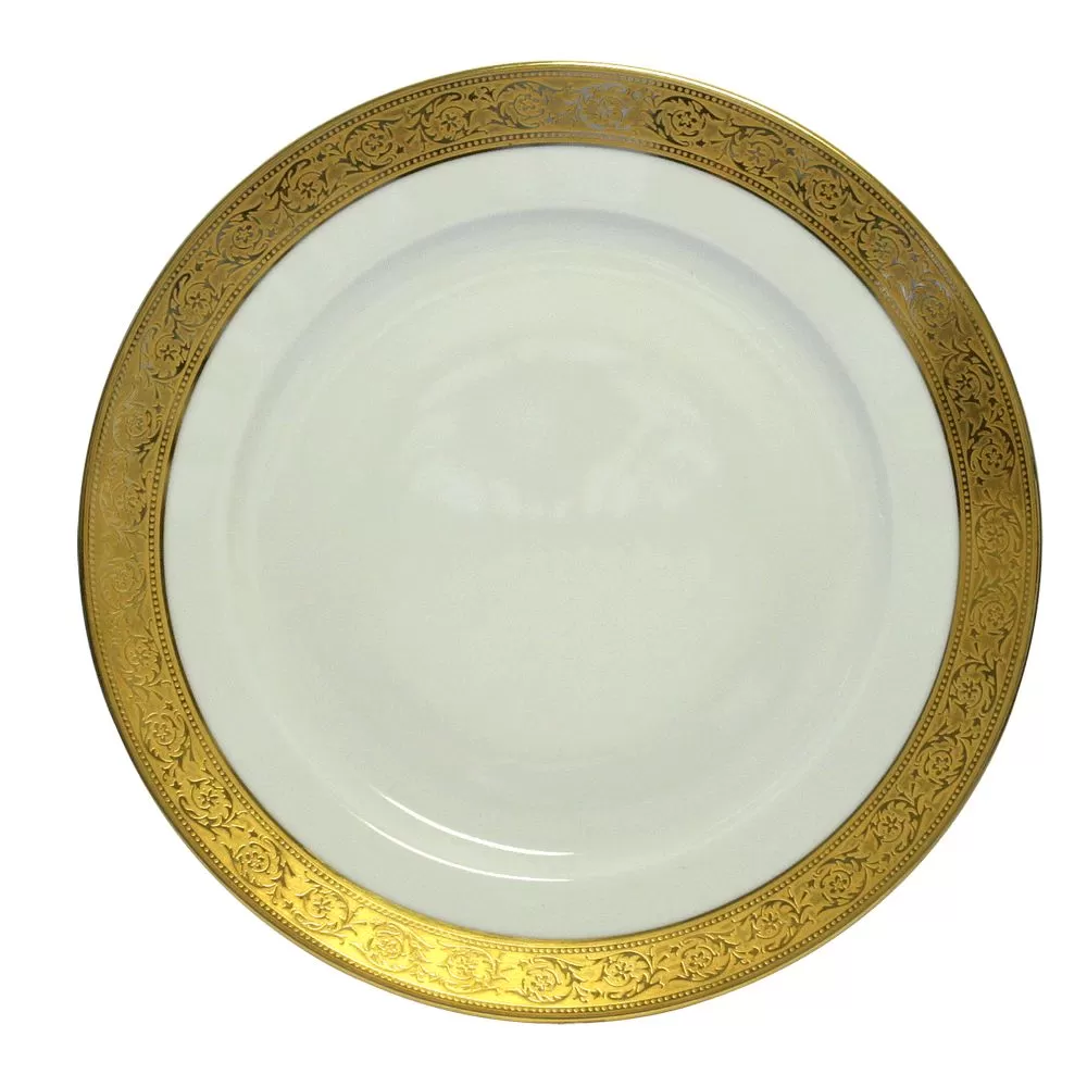 Haviland Thistle White/Gold Large Dinner Plate 28 Cm (Special