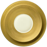 Hemisphere Matte Gold Dinner Plate