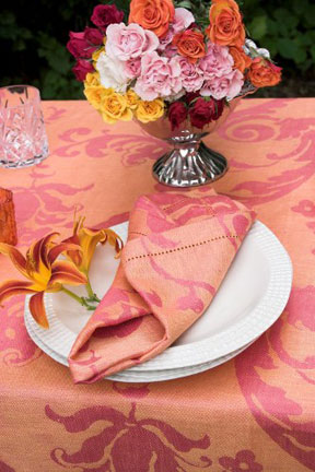 Isabelle Coral Table Linens